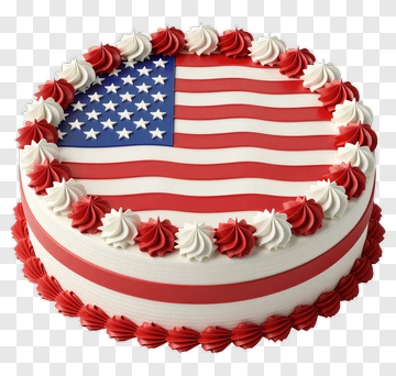 American Flag Cake PNG