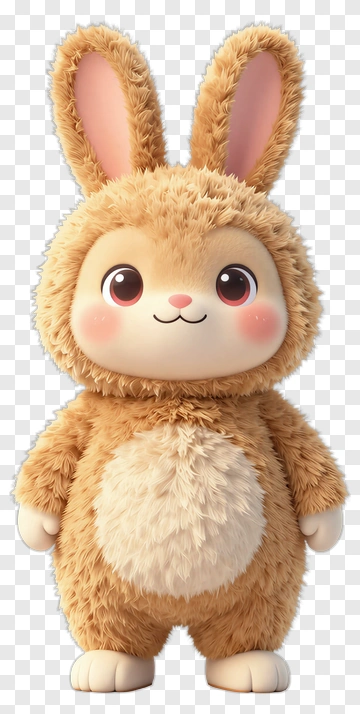 Cute Cartoon Rabbit Character PNG