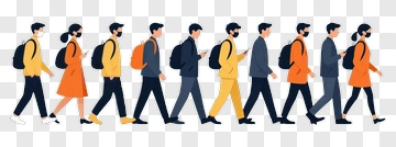 Business Team Walking Together PNG