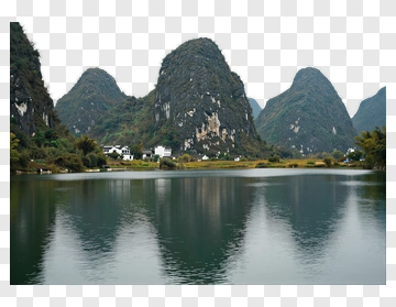 Mountain Reflection In Calm Water PNG