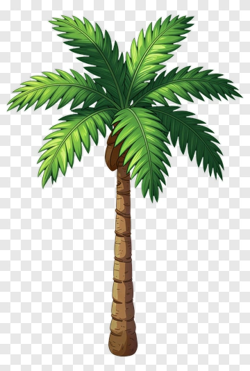 Colorful Palm Tree PNG