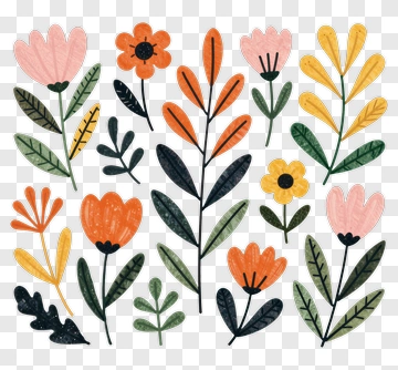 Colorful Floral Arrangement PNG