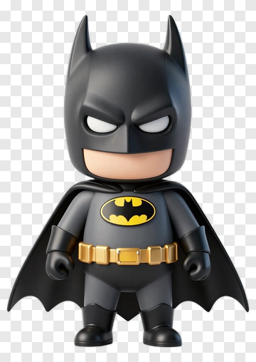 3D Cartoon Batman Figure PNG