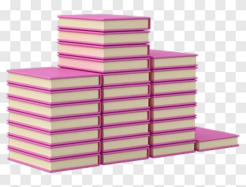 Stack Of Pink Books PNG