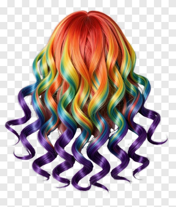 Colorful Curly Hair PNG