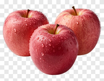 Fresh Red Apples With Water Droplets PNG