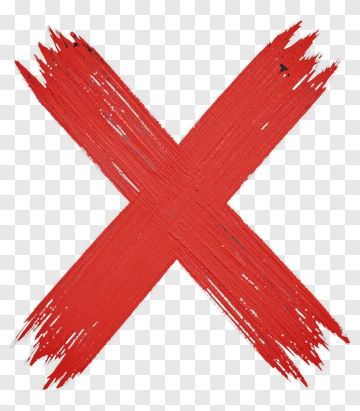 Red Brush Stroke Cross PNG