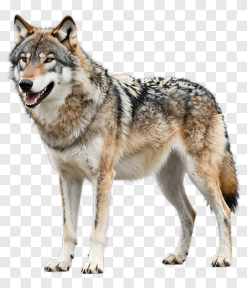 Wolf Standing Proudly PNG