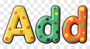 Colorful Polka Dot Letters A And D PNG