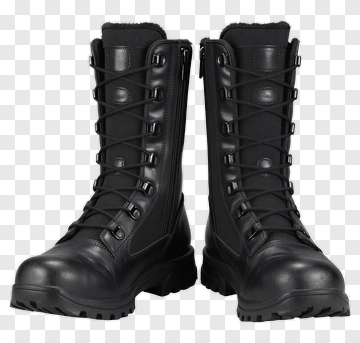 Black Tactical Boots PNG