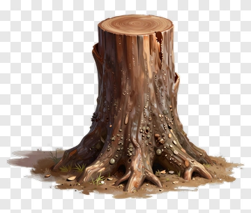 Tree Stump With Roots PNG