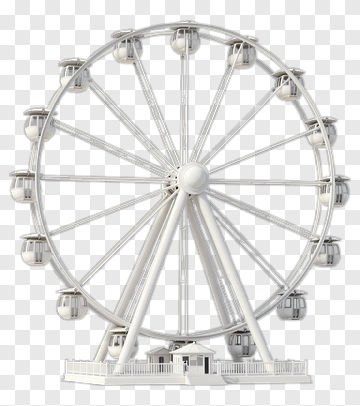 White Ferris Wheel PNG