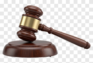 Wooden Gavel On A Base PNG