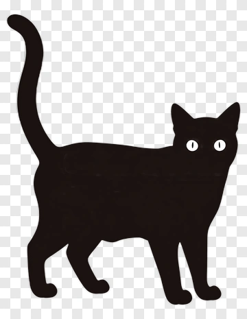 Black Cat Silhouette PNG