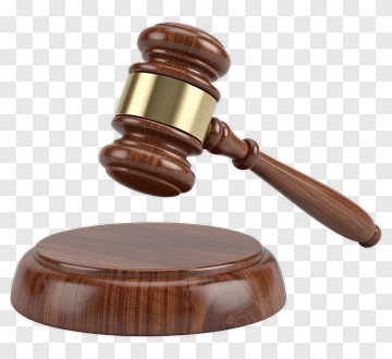 Wooden Gavel And Sound Block PNG