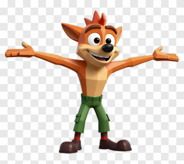 3D Cartoon Character With Outstretched Arms PNG
