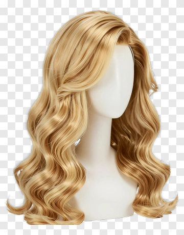 Wavy Blonde Wig PNG