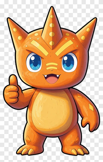 Cartoon Monster Giving A Thumbs Up PNG