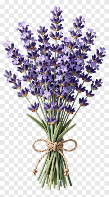 Lavender Bouquet With Twine PNG