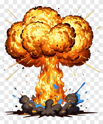 Cartoon Explosion Cloud PNG