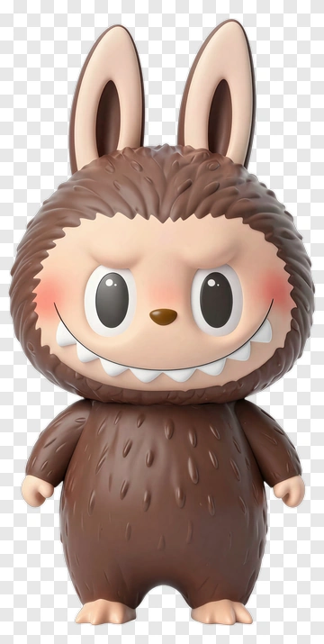 Cartoon Rabbit Character With A Brown Furry Costume PNG