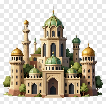 Colorful Fantasy Castle PNG