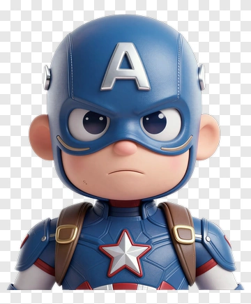 3D Cartoon Superhero Character PNG