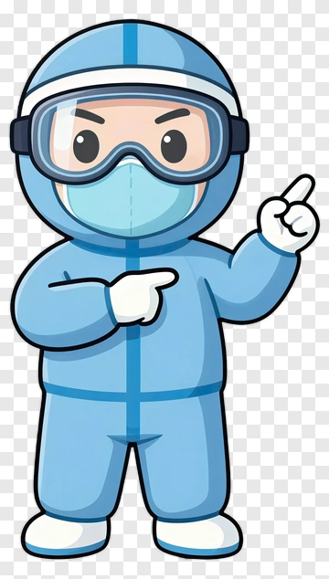 Cartoon Healthcare Worker Pointing PNG