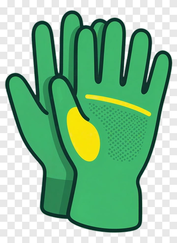 Green Gardening Gloves PNG