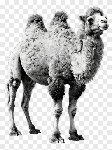 Realistic Camel With Detailed Fur PNG