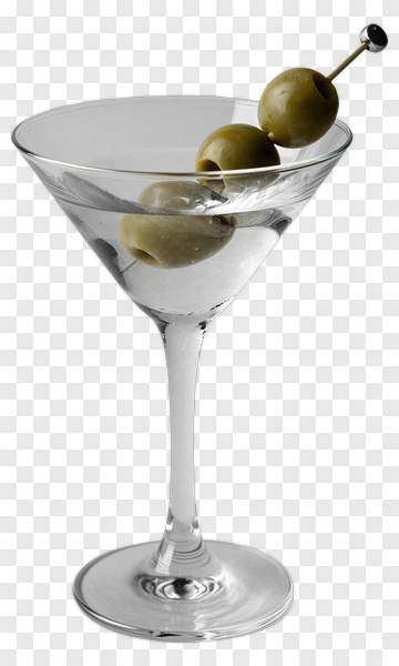 Martini Glass With Olives PNG