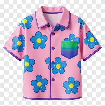 Colorful Floral Shirt PNG