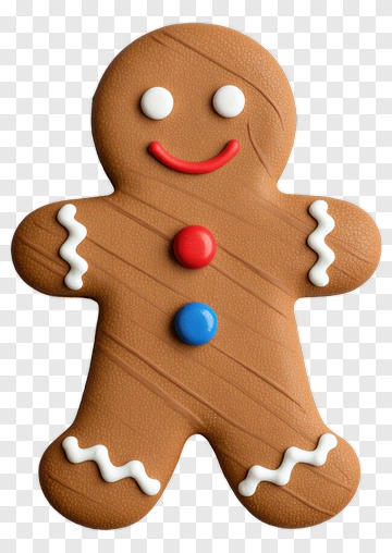 Gingerbread Man Cookie PNG