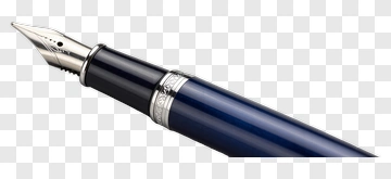 Fountain Pen With Silver Accents PNG