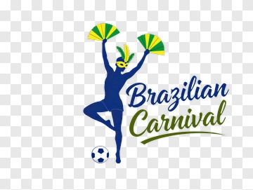 Brazilian Carnival Cheerleader With Soccer Ball PNG