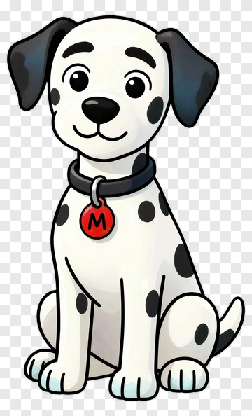 Cartoon Dalmatian Dog PNG