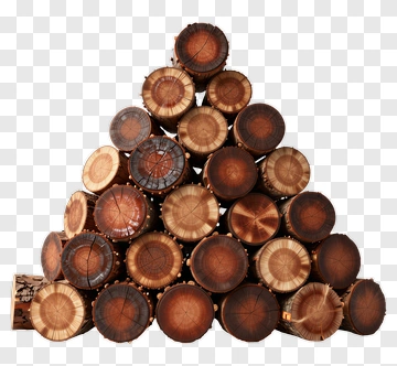 Pyramid Of Wooden Logs PNG