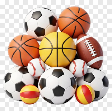 Collection Of Various Sports Balls PNG