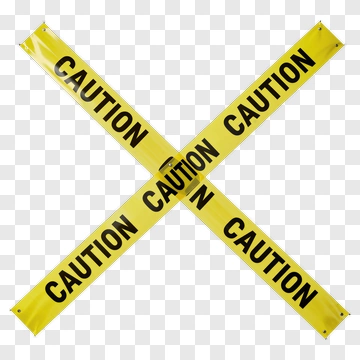 Caution Sign Crossed Yellow PNG