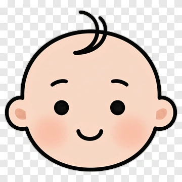 Cartoon Baby Face PNG