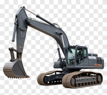 Excavator Machine On Tracks PNG