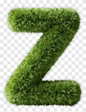 Green Grass Letter Z PNG