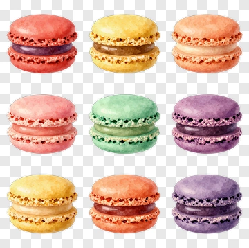 Colorful Macarons Stack PNG