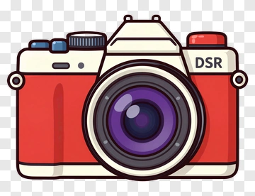 Cartoon Camera With Lens PNG
