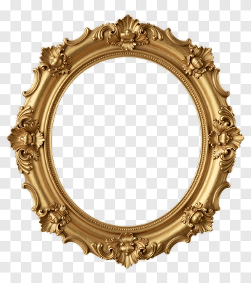 Ornate Gold Picture Frame PNG