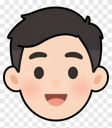 Cartoon Boy Face With A Happy Expression PNG