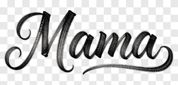 Mama Calligraphy Design PNG