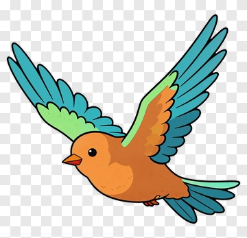 Cartoon Bird Flying PNG