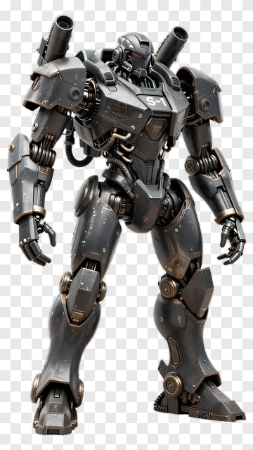 3D Robot With Mechanical Features PNG
