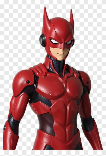 Red Superhero Figure PNG
